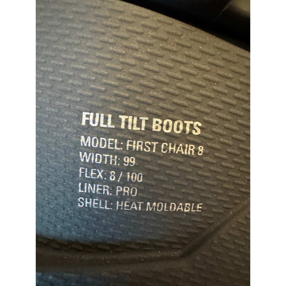 Full Tilt First Chair 8 Ski Boots 28.5 Mondo US 10.5 Three Piece 99mm Flex 8 - Picture 4 of 10